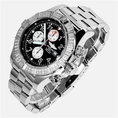 review breitling super avenger 2 ii a13371|breitling a13370 diamond bezel.